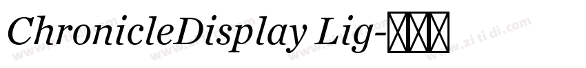 ChronicleDisplay Lig字体转换